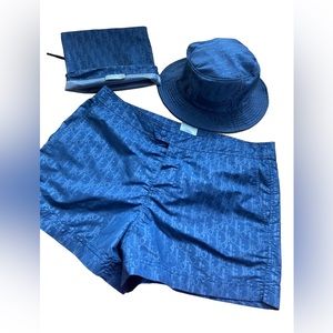 Mens Dior Swim Shorts & Hat